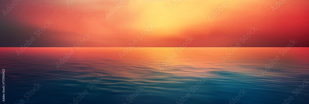 A serene sunset seascape with gradient colors, perfect for peaceful and reflective themes