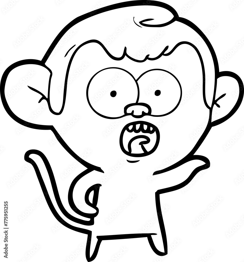 cartoon shocked monkey cartoon shocked monkey