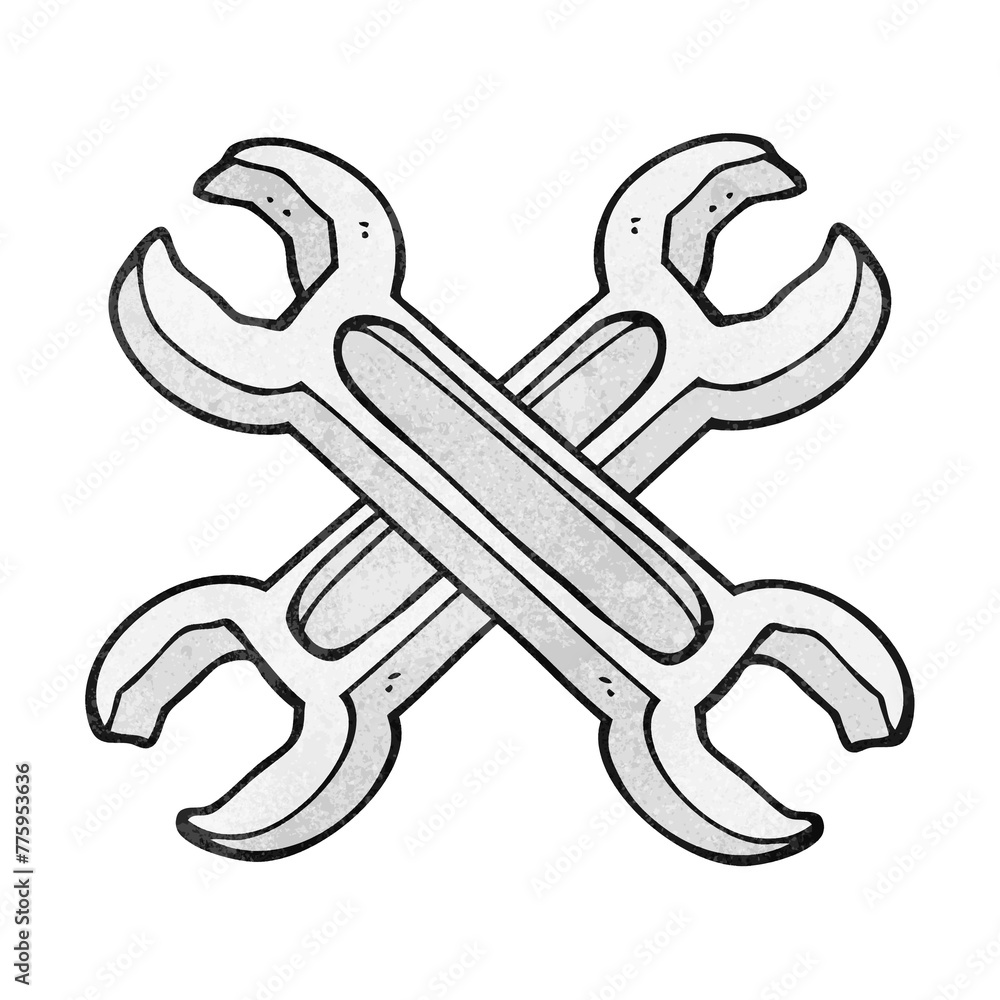 freehand drawn texture cartoon spanners freehand drawn texture cartoon spanners