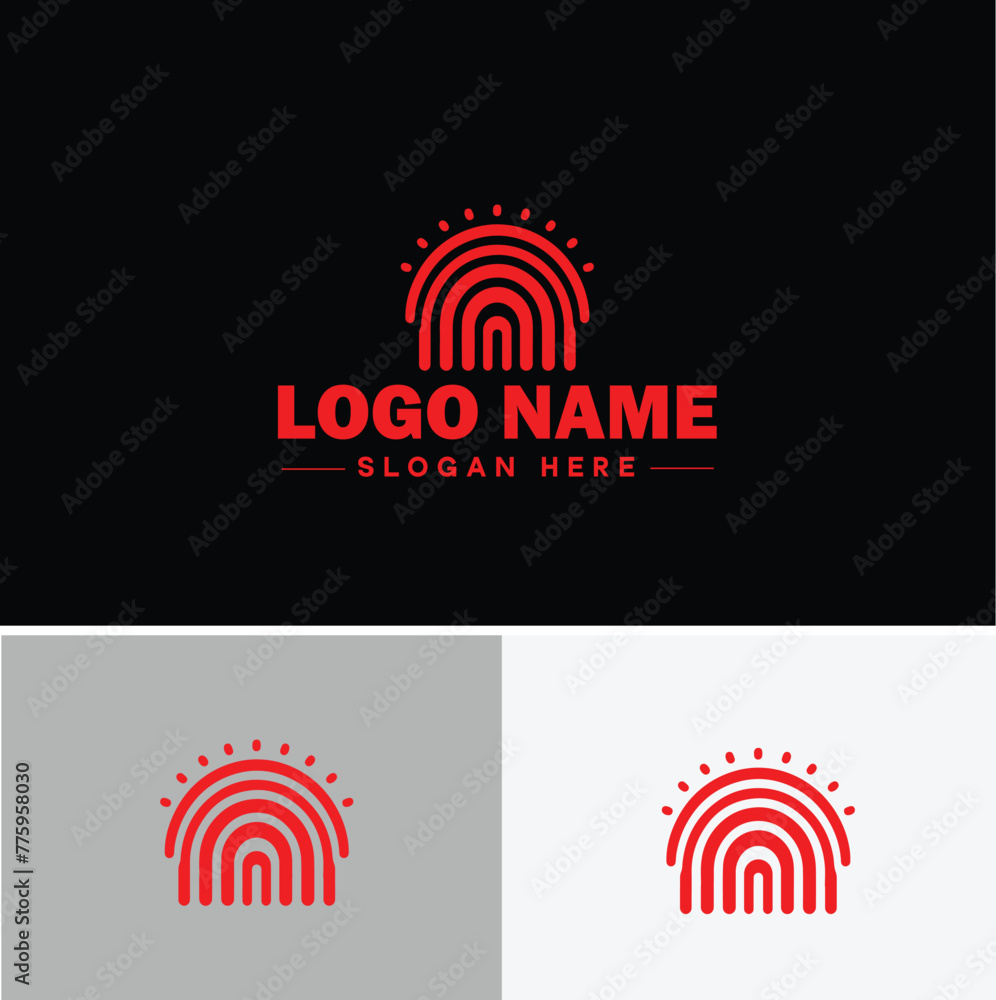 Rainbow logo icon vector for business app icon cloud natural silhouette rainbow logo template Rainbow logo icon vector for business app icon cloud natural silhouette rainbow logo template