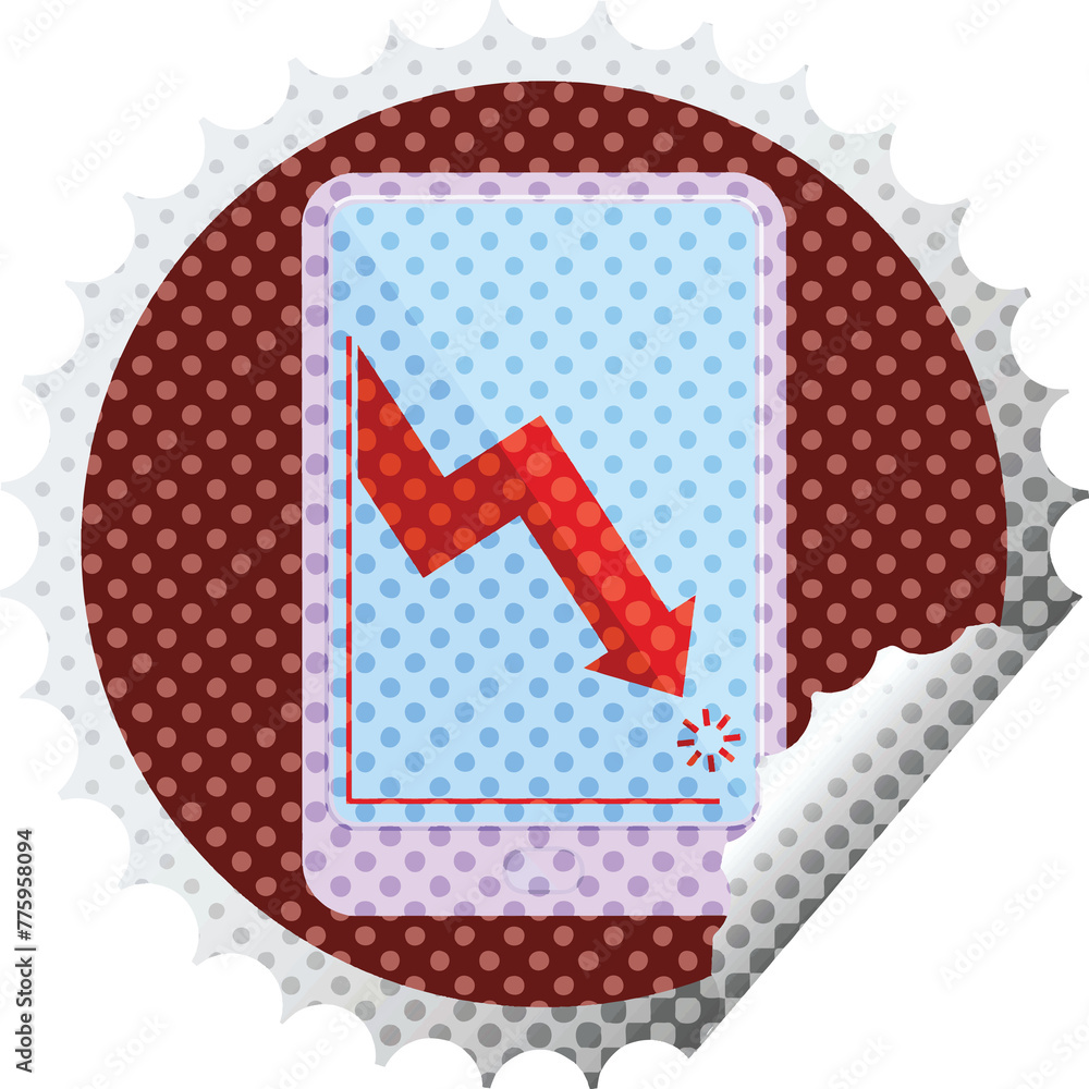 electronic tablet showing business performance graphic vector illustration round sticker stamp electronic tablet showing business performance graphic vector illustration round sticker stamp