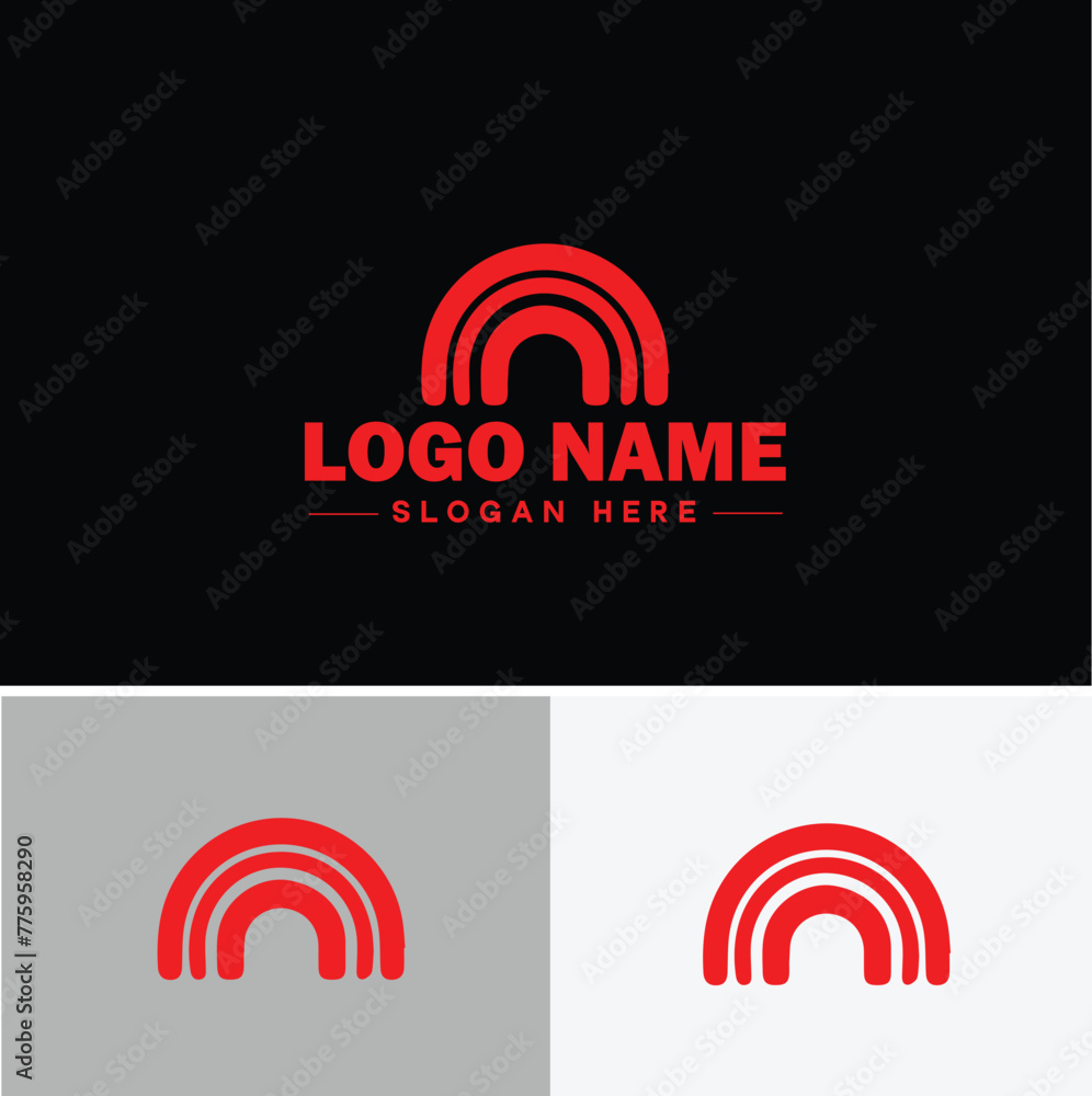 Rainbow logo icon vector for business app icon cloud natural silhouette rainbow logo template Rainbow logo icon vector for business app icon cloud natural silhouette rainbow logo template