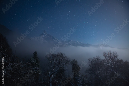 night in the mountains