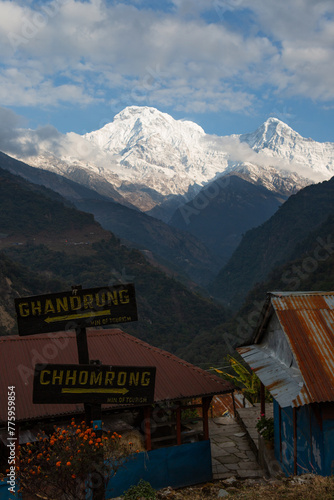 mountain village in the himalayas