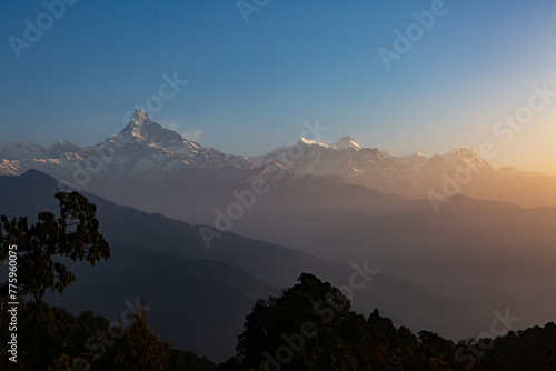 sunrise in the mountains