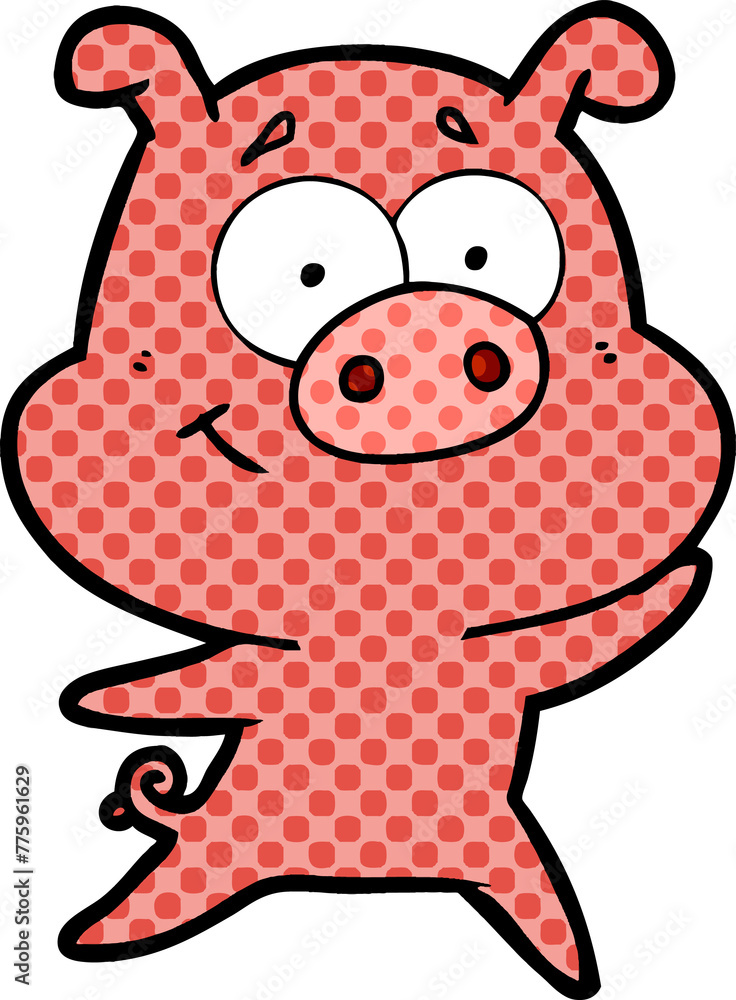 happy cartoon pig happy cartoon pig