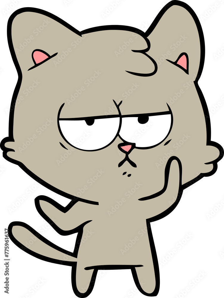 bored cartoon cat bored cartoon cat