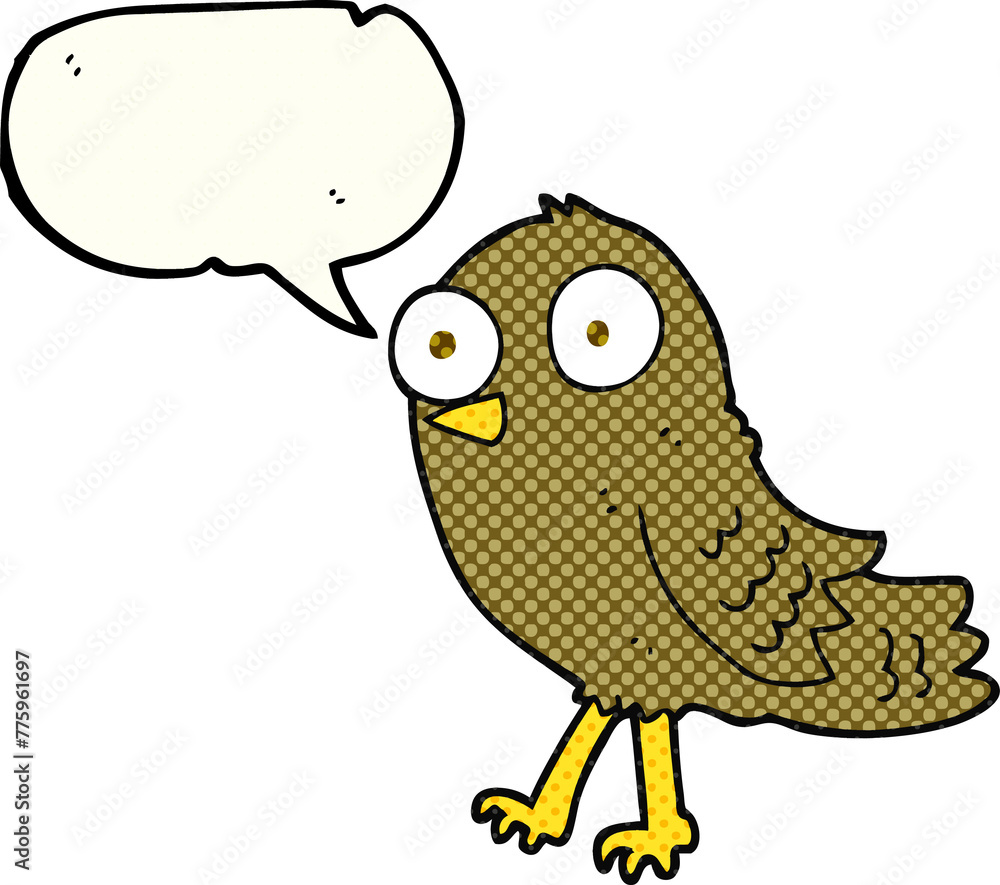 freehand drawn comic book speech bubble cartoon bird freehand drawn comic book speech bubble cartoon bird