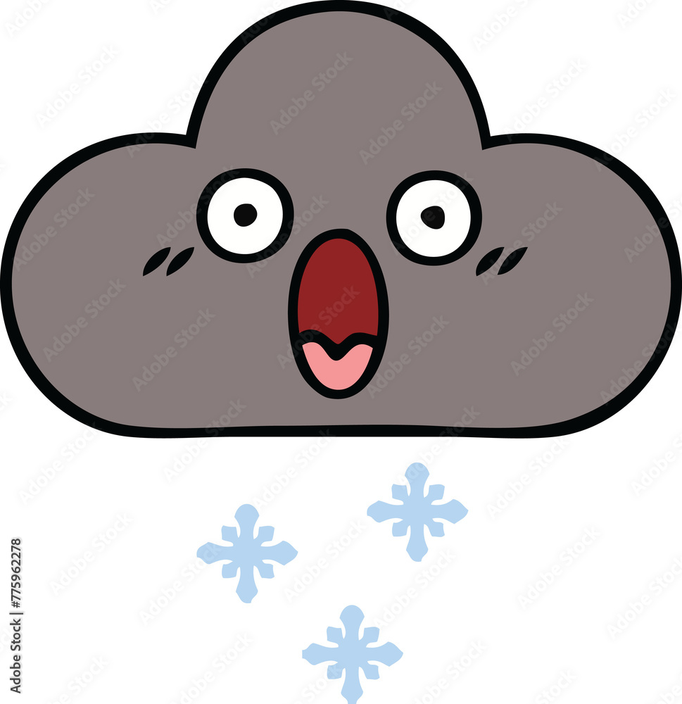 cute cartoon of a storm snow cloud cute cartoon of a storm snow cloud