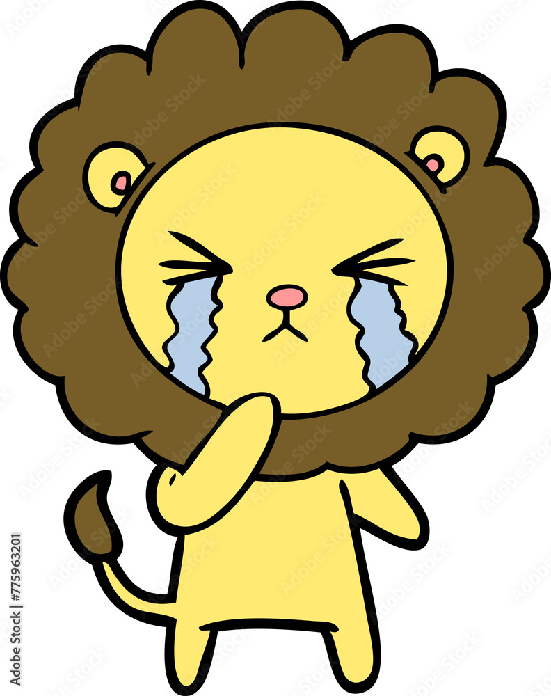cartoon crying lion cartoon crying lion
