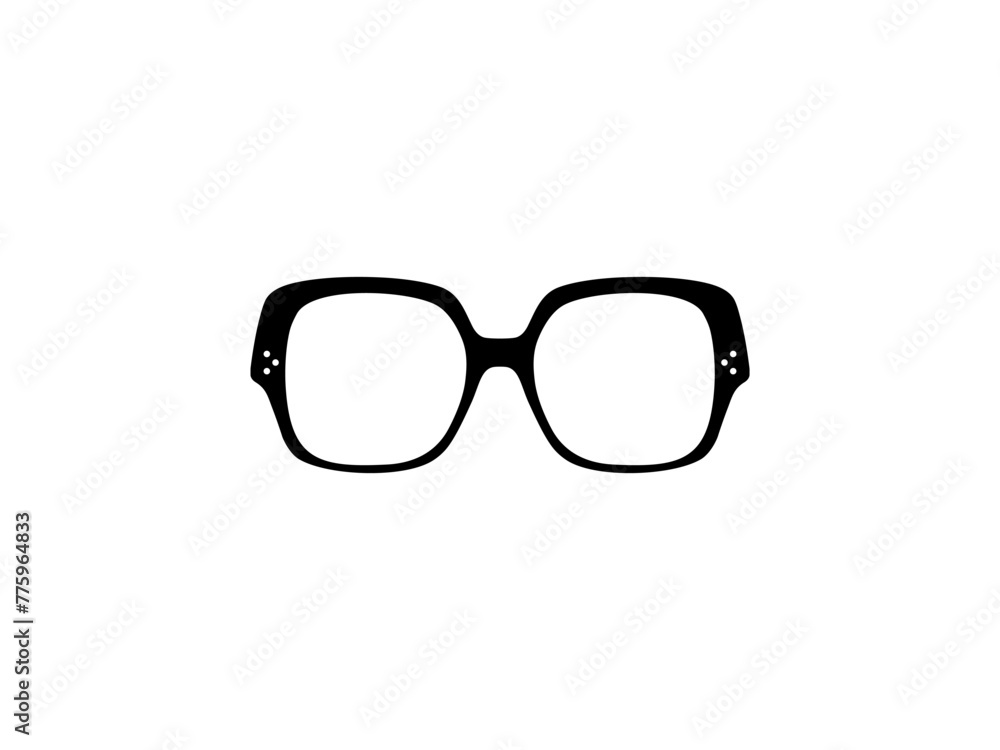 Eye Glasses Silhouette, Front View, Flat Style, can use for Pictogram, Logo Gram, Apps, Art Illustration, Template for Avatar Profile Image, Website, or Graphic Design Element. Vector Illustration Eye Glasses Silhouette, Front View, Flat Style, can use for Pictogram, Logo Gram, Apps, Art Illustration, Template for Avatar Profile Image, Website, or Graphic Design Element. Vector Illustration