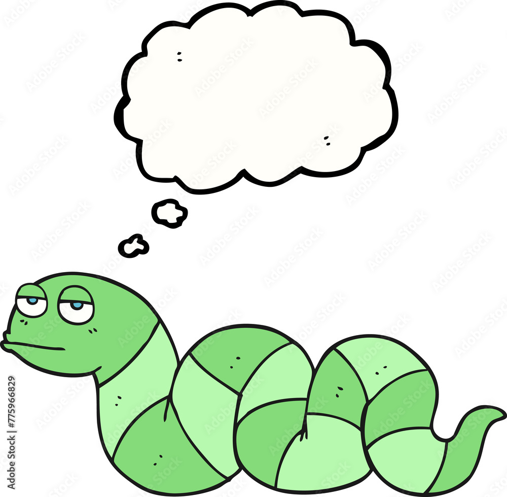 freehand drawn thought bubble cartoon bored snake freehand drawn thought bubble cartoon bored snake