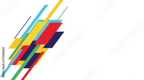 abstract colorful lines on a white background.  colored lines isolated on white background
