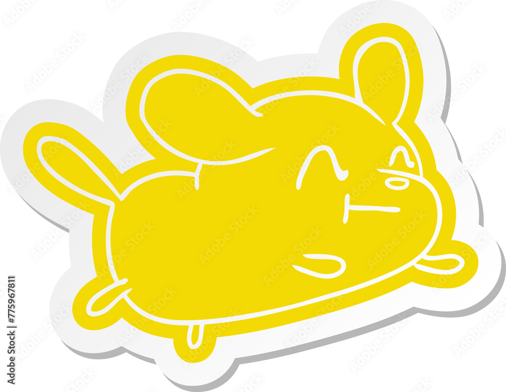 cartoon sticker kawaii of a cute dog cartoon sticker kawaii of a cute dog