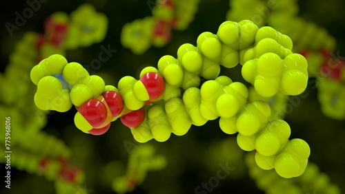 Lipid Molecule structure 3d illustration photo