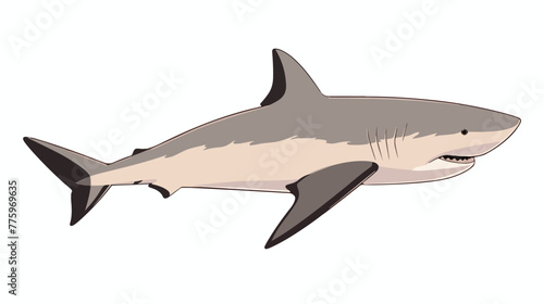 Shark fin sign icon vector flat 2d flat cartoon vac