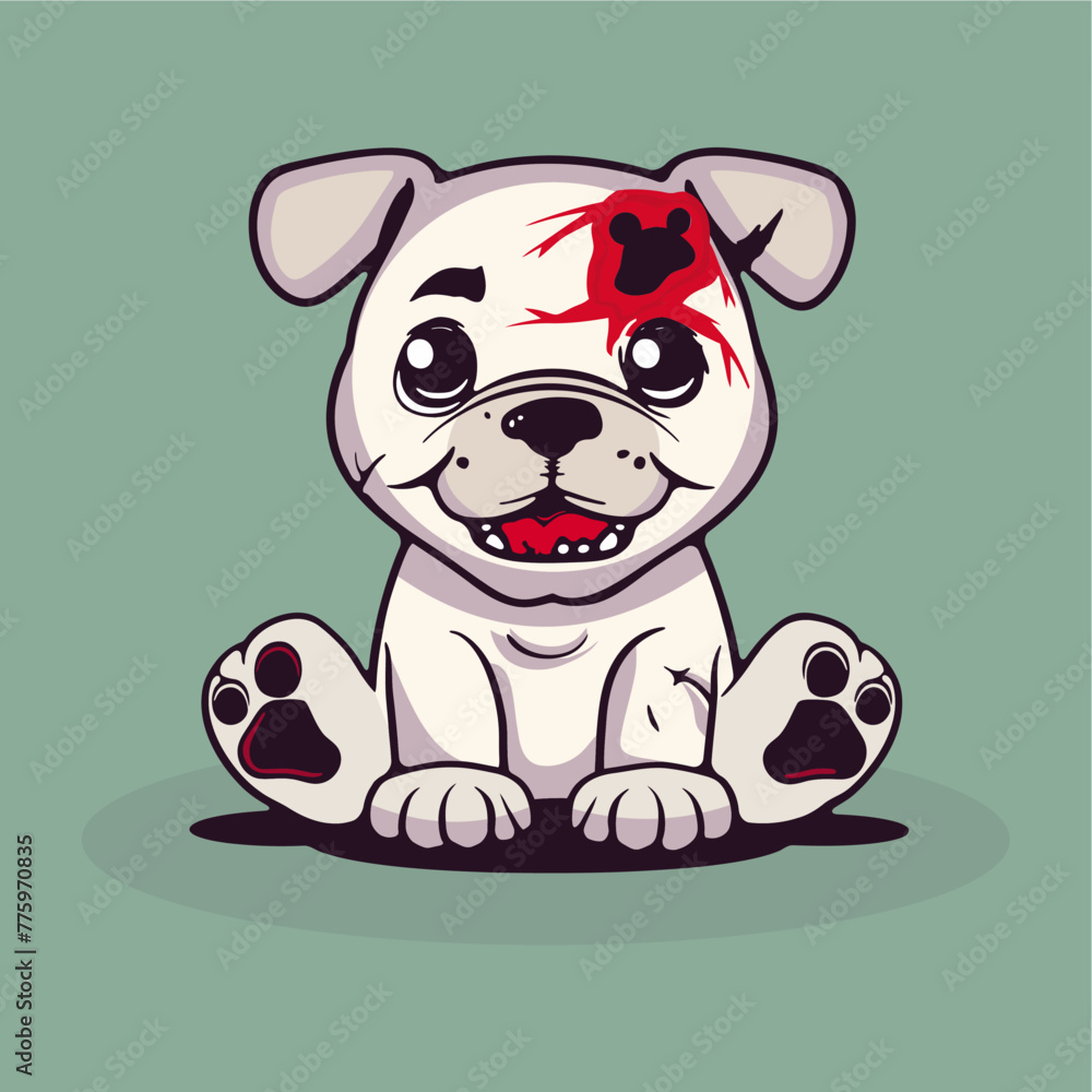 cute dog zombie vector illust... cute dog zombie vector illust...