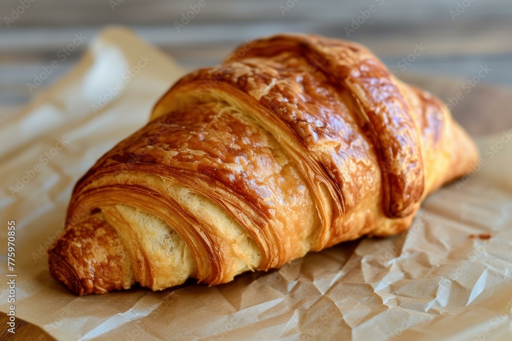 Buttery Baked croissant. Design food fresh. Generate Ai