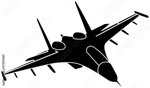 army illustration military silhouette fighter logo plane icon force outline air airplane aircraft jet sky pilot aviation flight war shape national day flag for vector graphic background