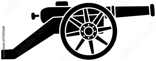artillery illustration army silhouette cannon logo war icon history outline tourism old battle cannonball fortress military ball ammunition historic shape ancient fort stone for vector graphic