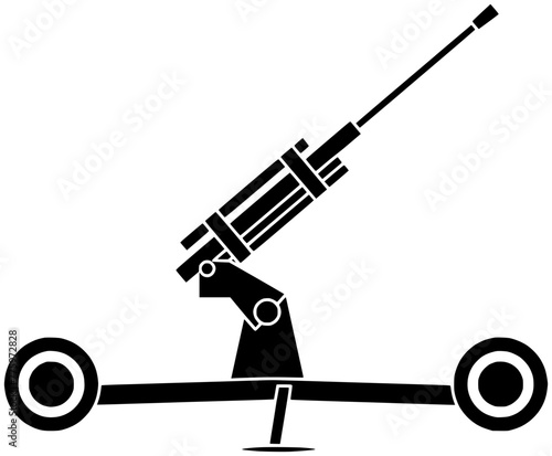 artillery illustration army silhouette cannon logo war icon history outline tourism old battle cannonball fortress military ball ammunition historic shape ancient fort stone for vector graphic