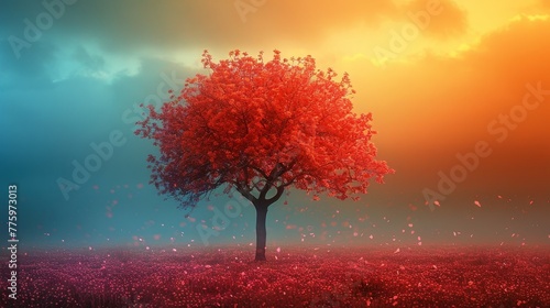 A colorful background of trees © Zaleman