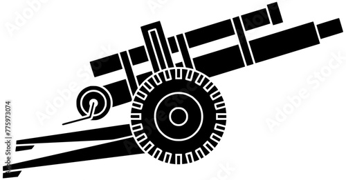 artillery illustration army silhouette cannon logo war icon history outline tourism old battle cannonball fortress military ball ammunition historic shape ancient fort stone for vector graphic