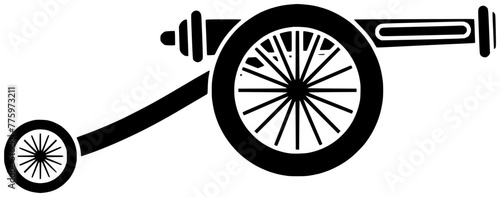artillery illustration army silhouette cannon logo war icon history outline tourism old battle cannonball fortress military ball ammunition historic shape ancient fort stone for vector graphic