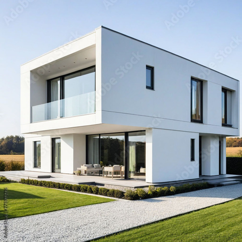 Exterior of a modern house Modern building and architecture photo