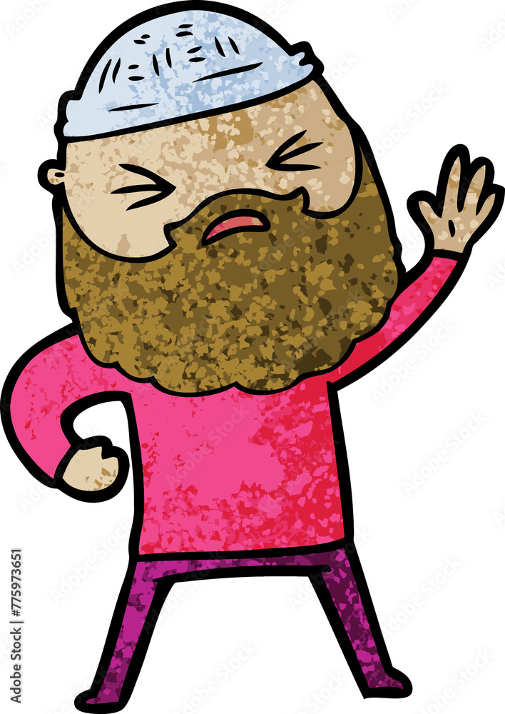 cartoon man with beard cartoon man with beard