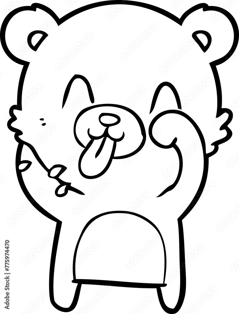 rude cartoon polar bear sticking out tongue rude cartoon polar bear sticking out tongue