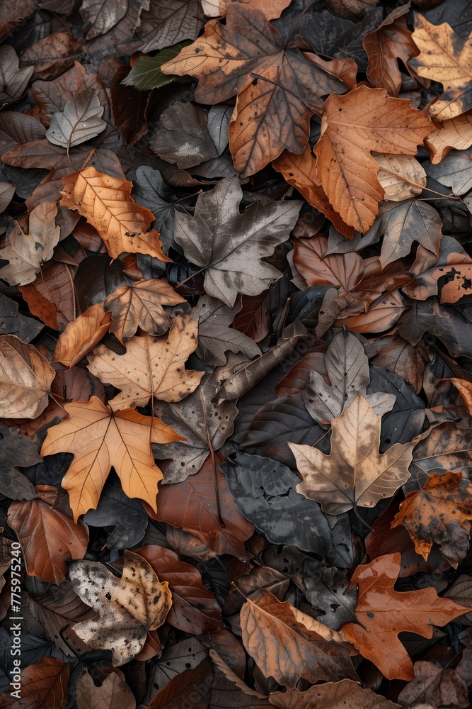 Autumn Leaves in Earthy Orange and Brown Tones Autumn Leaves in Earthy Orange and Brown Tones