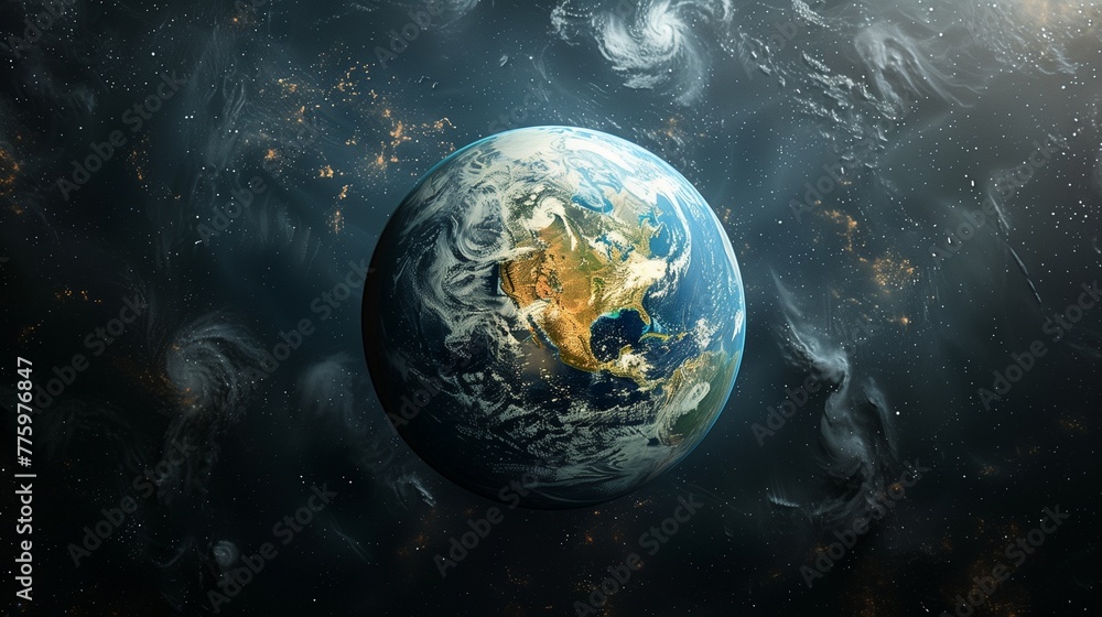 The mesmerizing sight of Earth from afar, a reminder of the interconnectedness of all living beings on this remarkable globe. The mesmerizing sight of Earth from afar, a reminder of the interconnectedness of all living beings on this remarkable globe.