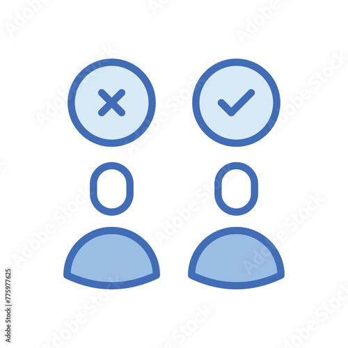 yes or no vector icon