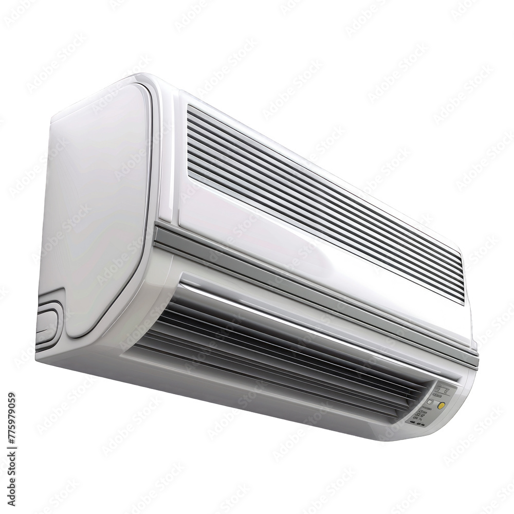 Wall air conditioner on a cutout PNG transparent background Wall air conditioner on a cutout PNG transparent background