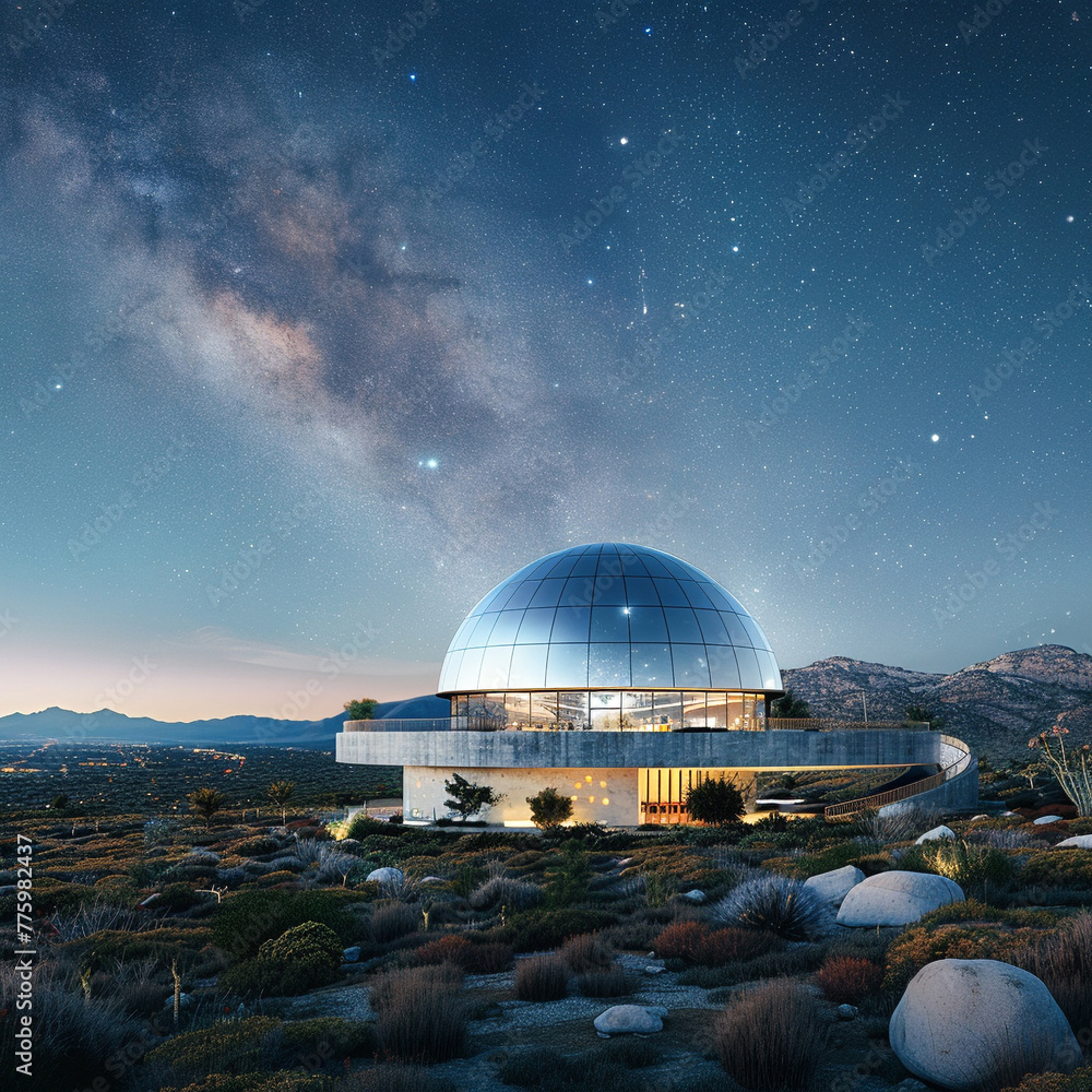 A celestial observatory where scientists study the phylogenetics of star-born species, their DNA intertwined with the fabric of the cosmos