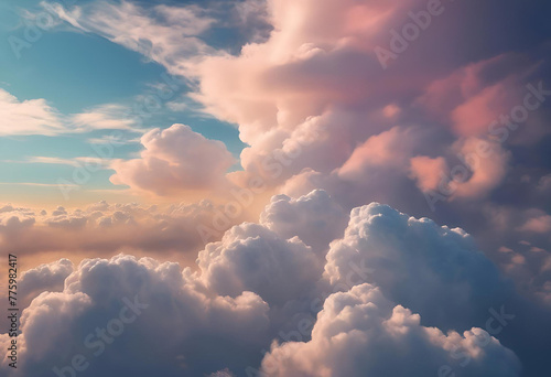 Masse de nuages dans le ciel photo