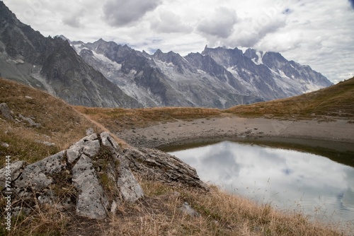 Beautiful landscape of Checrouit in Italian Alps photo