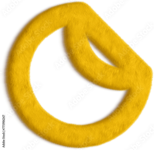 Sticker Yellow Fluffy Icon