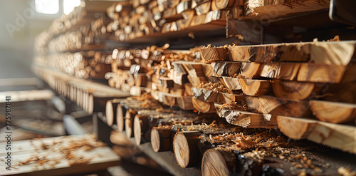 Industrial drying and storage of lumber. © Terablete