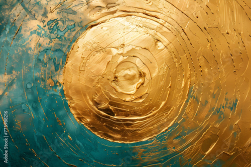 abstract background in turquoise and gold