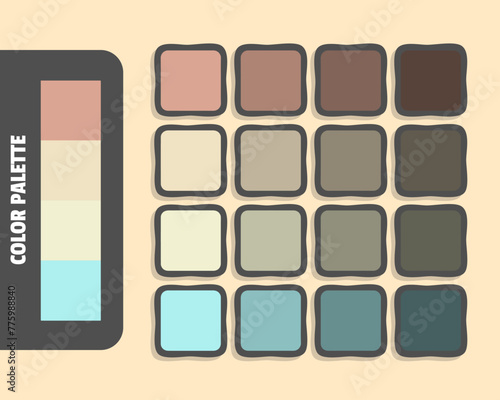 Tan bisque antiquewhite paleturquoise color palette, colour matching, rgb colors, harmonious colours catalog