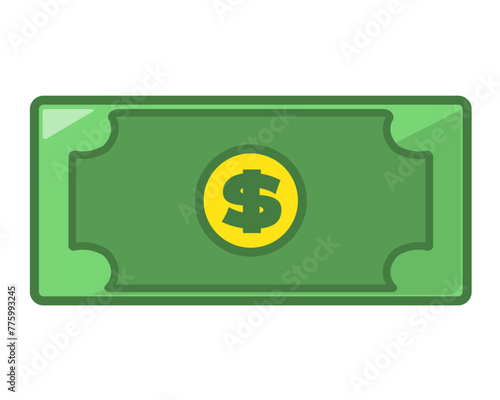 ドル札のお金。ベクターイラスト