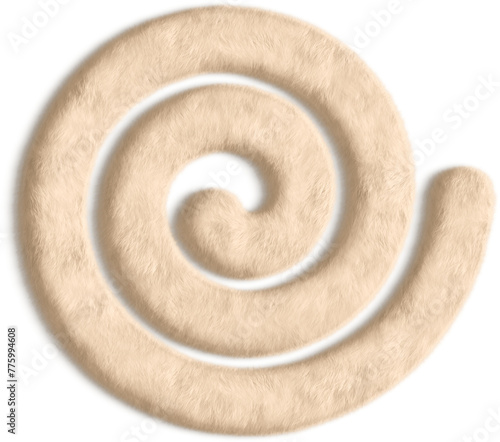 Spiral Beige Fluffy Icon