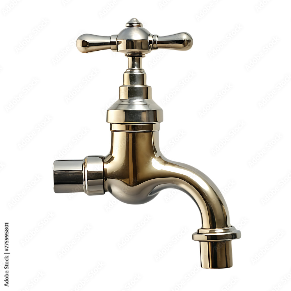 silver basin mixer isolated on a gray background silver basin mixer isolated on a gray background