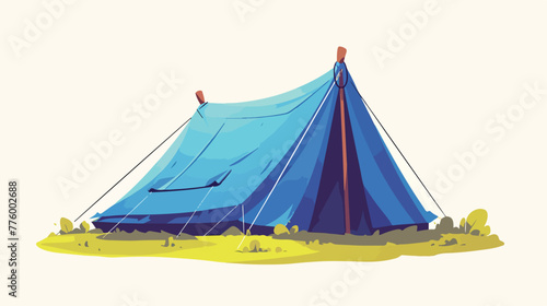 Tent. Tourist tent. Vector illustration of a campin photo