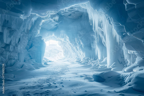 A beautiful ice cave for background