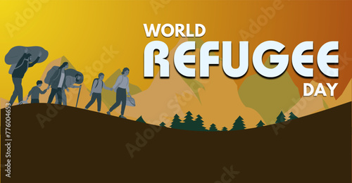 World Refugee Day, campaign or celebration banner design