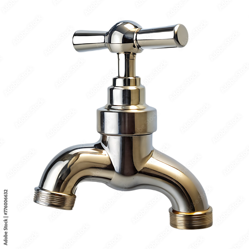 silver basin mixer isolated on a gray background silver basin mixer isolated on a gray background