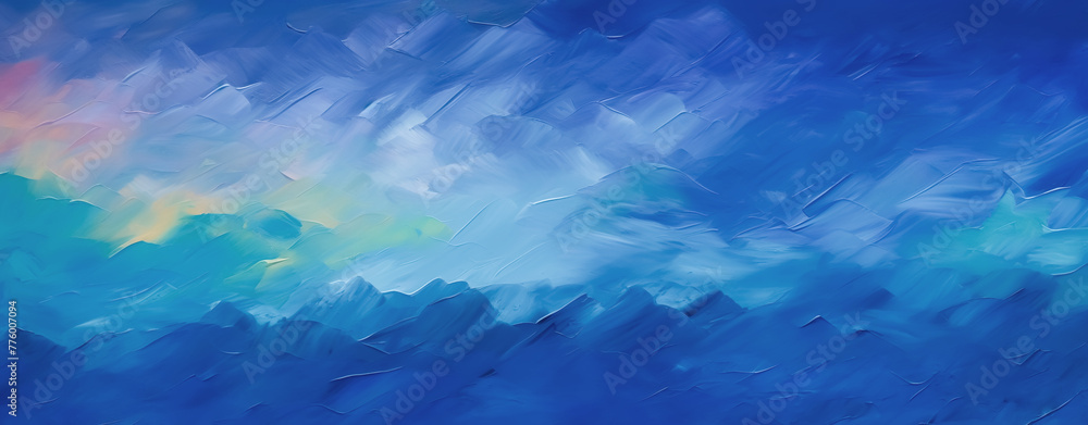 Abstract color painting of mountain with grunge brushstroke texture.color wallpaper patterns
